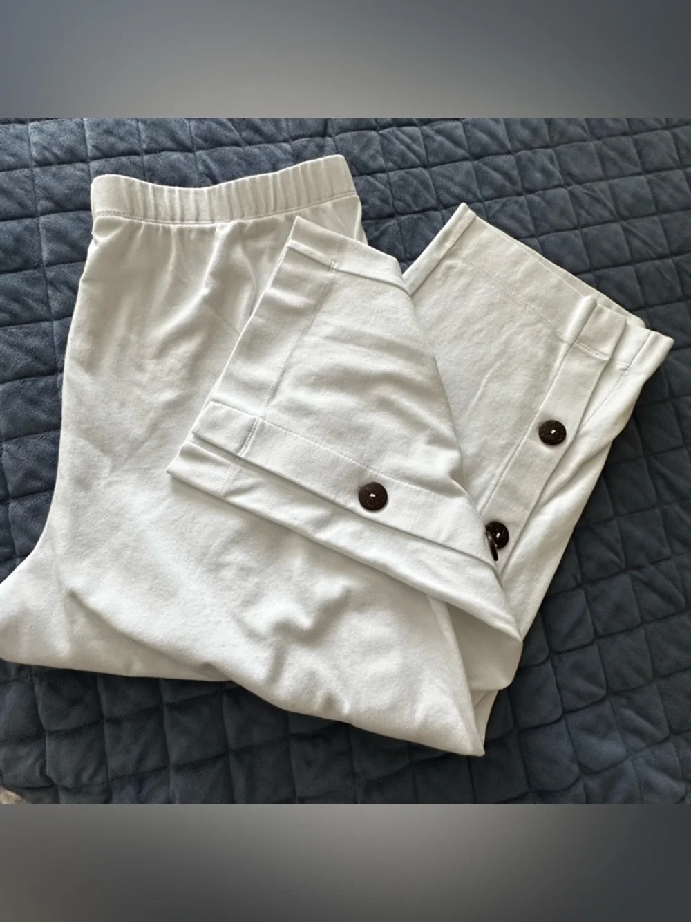 Appleseed's Soft White Pull-On Knit Pants - Picture 5 of 6